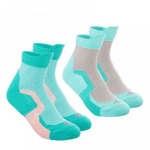 2 пары походных носков со средним голенищем для детей бирюзовых Crossocks