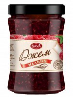 SAVA Варенье МАЛИНОВОЕ Домашнее, ст.б. 300г (1 х 8), (# 24) (шк 9945)