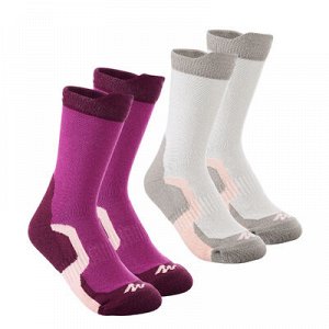 2 пары походных высоких носков для детей фиолетовых Crossocks