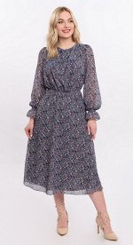 Платье женское 5861/39/Голубой, розовый, серый