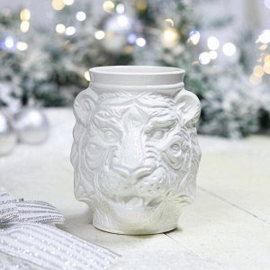 Бокал "Тигр", белый, керамика, 0.6 л