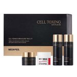 Антивозрастной набор миниатюр со стволовыми клетками Medi-peel  CELL TOXING DERMAJOURS TRIAL KIT (30ml+30ml+10ml+10ml)