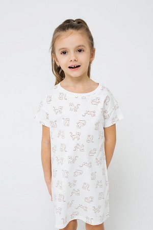 Сорочка для девочки Crockid К 1145 леопарды малыши на сахаре
