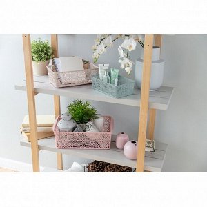 Бытпласт КОРЗИНКА УНИВЕРСАЛЬНАЯ &quot;FLORAL&quot;, 380Х250Х125 ММ (бежевый флэк)