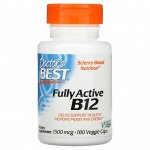 Doctor&#039;s Best, активный витамин B12, 1500 мкг, 180 вегетарианских капсул