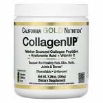 California Gold Nutrition, CollagenUP, морской гидролизованный коллаген, гиалуроновая кислота и витаминC, с нейтральным вкусом, 206г (7,26унции)