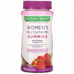 Nature&#039;s Bounty, Optimal Solutions, жевательные мультивитамины для женщин, со вкусом малины, 80 жевательных таблеток