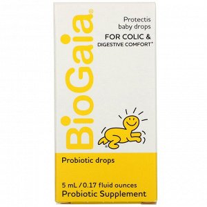 BioGaia, ProTectis, детские капли, для колики и пищеварения, 5 мл (0,17 жидкой унции)