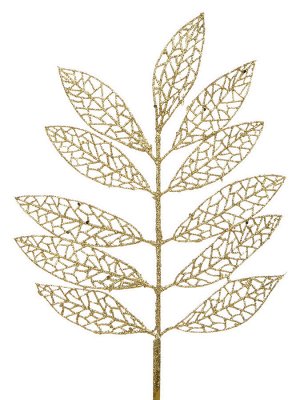 Интерьерное украшение Ветка Ясень в золотом из ПВХ / 43х21х1см арт.87472