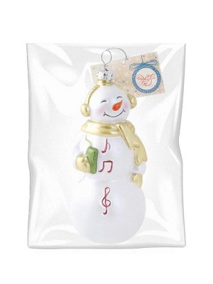 Новогоднее подвесное украшение Музыкальный снеговик