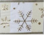 Новогодняя лента Снежинки из полиэстера на картонной катушке; длина - 270 см; ширина - 6,3 см; с запаянной кромкой / 270х6,3х0,01см арт.87640