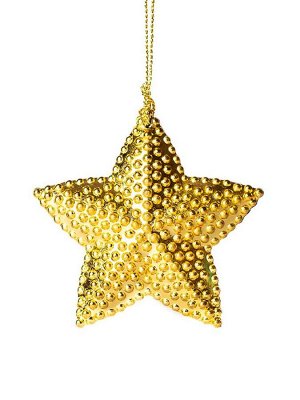 Новогоднее подвесное украшение Звезда в золоте, 7x7x2