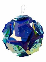 Декоративное подвесное украшение Синий шар из ПВХ / 10x10x10см арт.86190