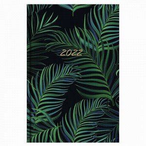 Ежедневник датированный 2022 (145х215 мм), А5, STAFF, ламинированная обложка, "Tropical", 113344