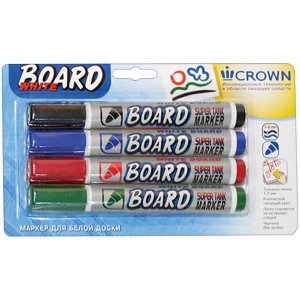 Набор маркеров для белых досок "Multi Board" 4цв., пулевидный, 3мм, блистер, европодвес
