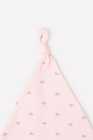 Шапка для девочки Crockid К 8036 сердечки на светло-розовом