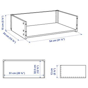 BESTÅ БЕСТО Каркас ящика, белый60x15x40 см