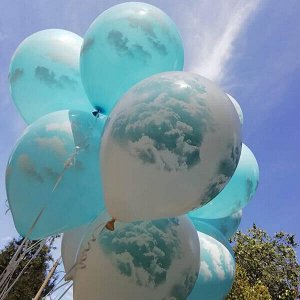 Воздушные шары (растр) 4 ст. рис. Облака 25шт 12"/30см
