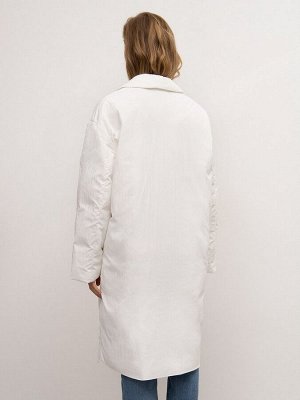Пуховик пальто лёгкий на весну с боковыми молниями N009/versa