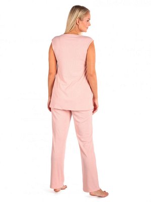 Костюм женский вискоза лапша с брюками "Миранда" розовый