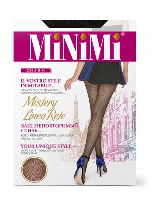 MISTERY LINEA RETE (MINIMI) /10/100/ колготки в сеточку со швом сзади ноги