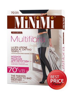 MULTIFIBRA  70 Vita Bassa  (MINIMI) /1/60/ матовые колготки с заниженной талией