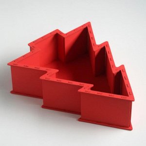 Подарочная упаковка «Ёлка», 24.5x8.5x29.5 см, МДФ 3 мм, красный