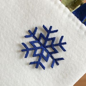 Набор банный подарочный "С Новым годом" (коврик, рукавица, шапка), войлок, синий