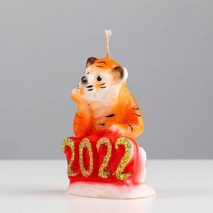 Свеча декоративная "Тигренок 2022", 8,5х6,5 см