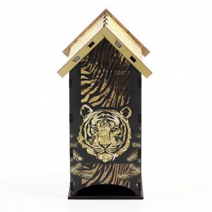 Чайный домик "С новым годом", золотой тигр ,19,3х15х6х8,6 см