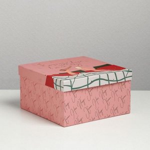 Коробка подарочная «Новогодний», 20 ? 20 ? 11 см