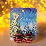 Серьги &quot;Новогодние&quot; ёлочные шарики, блеск, цвет красно-зелёный в серебре