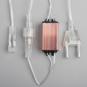 Гирлянда &quot;Сосульки рифленые&quot; 2.5 х 0.5 м, IP65, прозрачная нить, 288 LED, свечение мульти с эффектом стекания, 12 В