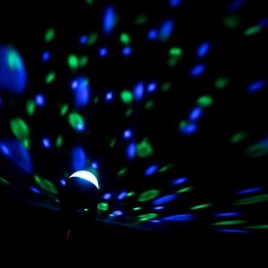 Световой прибор «Хрустальный шар» 9.5 см, свечение RGB, 12 В