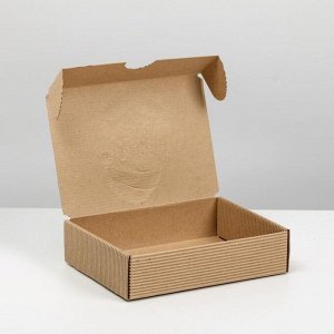 Коробка складная рифленная «С Новым годом», 21 х 15 х 5 см