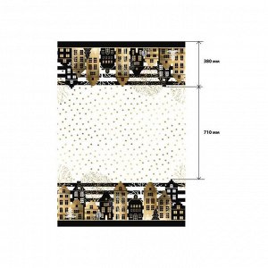 Скатерть «Этель: Золотой город», 110 x 147 см с ГМВО, 100 % хлопок, саржа, 190 г/м²