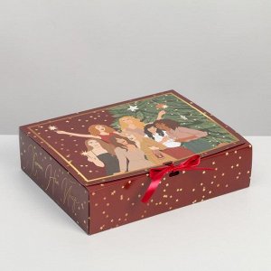 Складная коробка подарочная «Happy New Year», 31 ? 24,5 ? 9 см