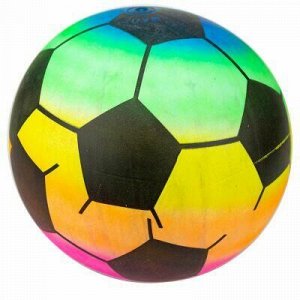 Мяч игровой "Футбол" д18см, радужный, ПВХ (Китай)