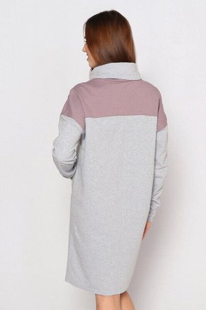 MARGO Платье серый меланж/какао