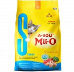 A-SOLI Mii-O для стерилизованных кошек 7кг +5 пакетов 200г
