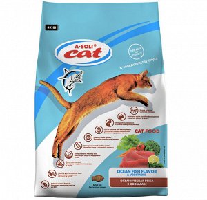 A-Soli Cat для кошек Океаническая рыба с овощами 400г