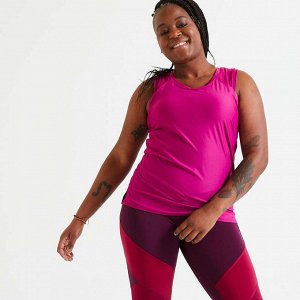 Майка для фитнеса и кардиотренировок женская FTA 500 розовая DOMYOS