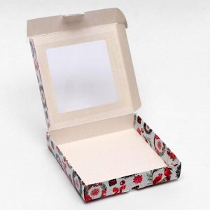 Коробка самосборная "Праздничный гость", 16 х 16 х 3 см