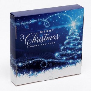 Коробка самосборная "Рождественское волшебство", 16 х 16 х 3 см