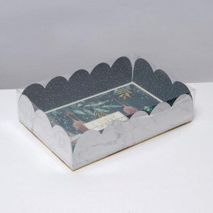 Коробка для кондитерских изделий с PVC крышкой «Зимняя пора», 20 ? 30 ? 8 см
