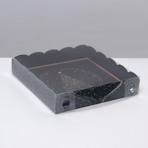 Коробка для кондитерских изделий с PVC крышкой «Ночь», 15 ? 15 ? 3 см