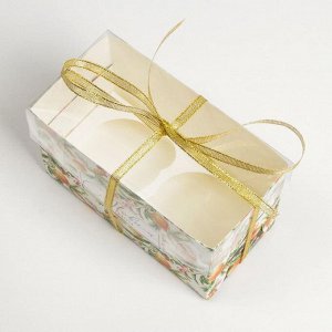 Коробка для капкейка «Новый год: Мандаринка», 16*8*10 см