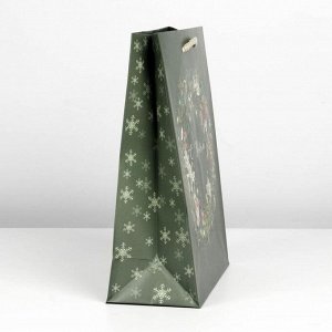 Пакет ламинированный вертикальный «Новогодний венок», MS 18 ? 23 ? 8 см