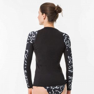 Солнцезащитная футболка для серфинга с длинными рукавами женская 500 AKARU OLAIAN