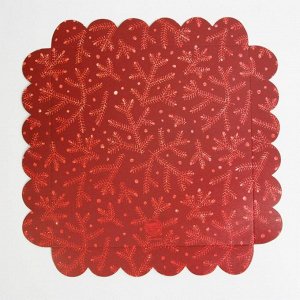 Коробка для кондитерских изделий с PVC крышкой Red, 21 x 21x 3 см